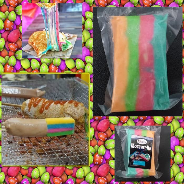 Keju Mozarella Mozarela Mozzarella Rainbow Kahuripan/Keju Pelangi Nyos