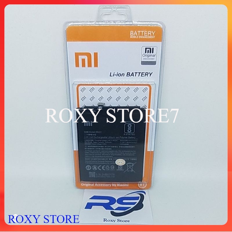 Battery Baterai Batre Xiaomi Redmi Note 5A MiA1 Redmi S2 Mi5X BN31 Original