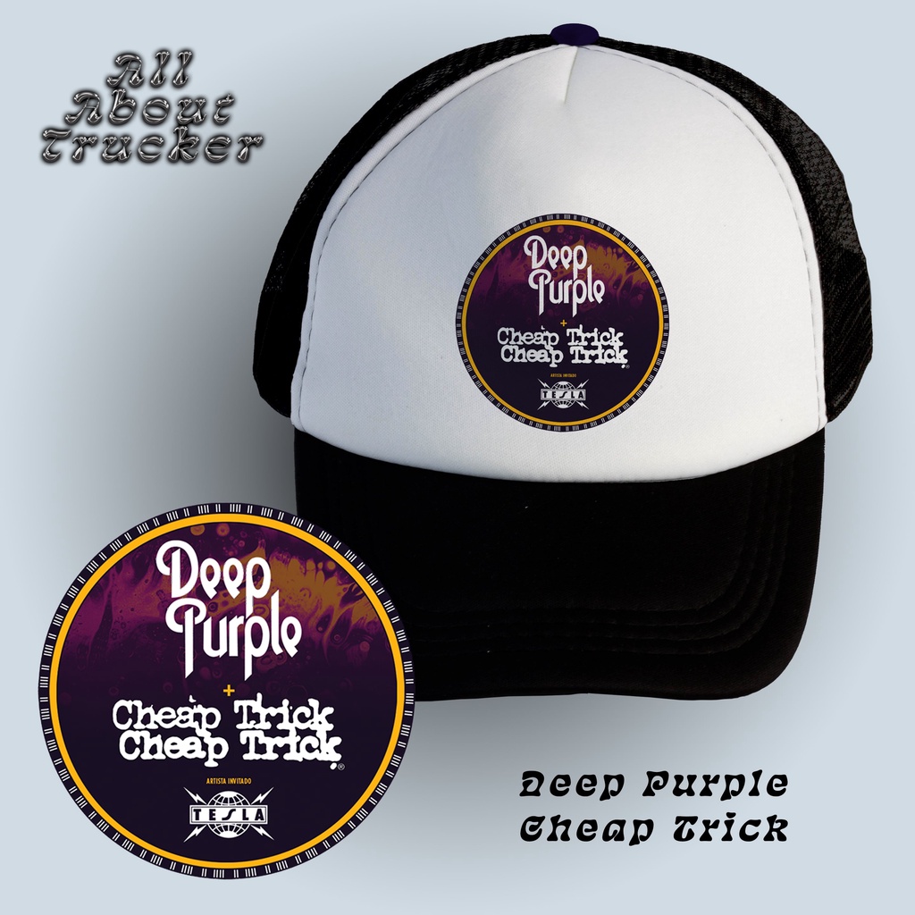 Trucker Hat Deep Purple - Cheap Trick | CD Edition | Topi Jaring Deep Purple