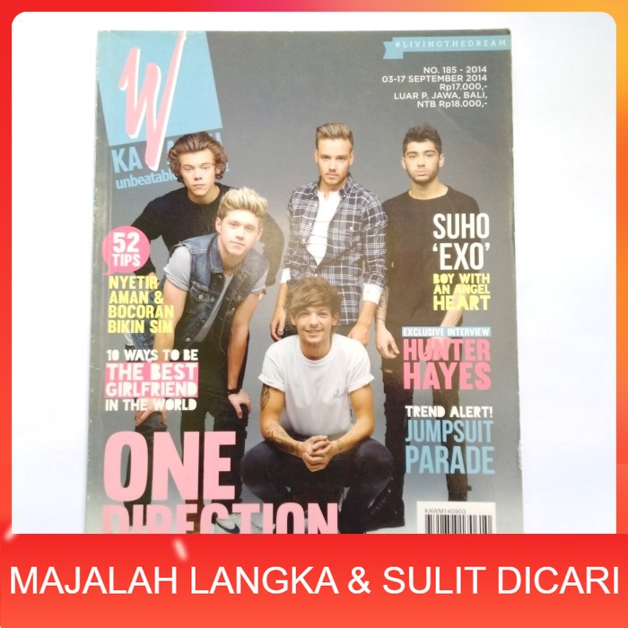 Majalah KAWANKU No.185 Sep 2014 Cover ONE DIRECTION Langka