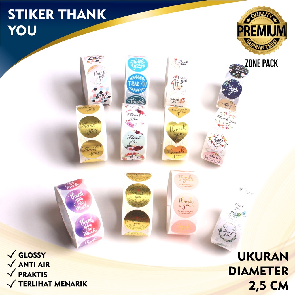 

1 roll (500 pcs) Stiker Label Tulisan Thank You For Your Order I Stiker Packing I Stiker Terimakasih