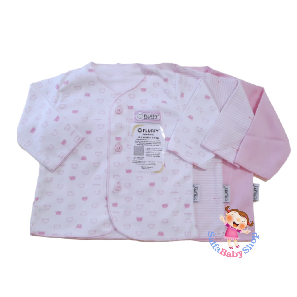 Baju Bayi Fluffy Newborn (0-3 bulan) Seri Pink