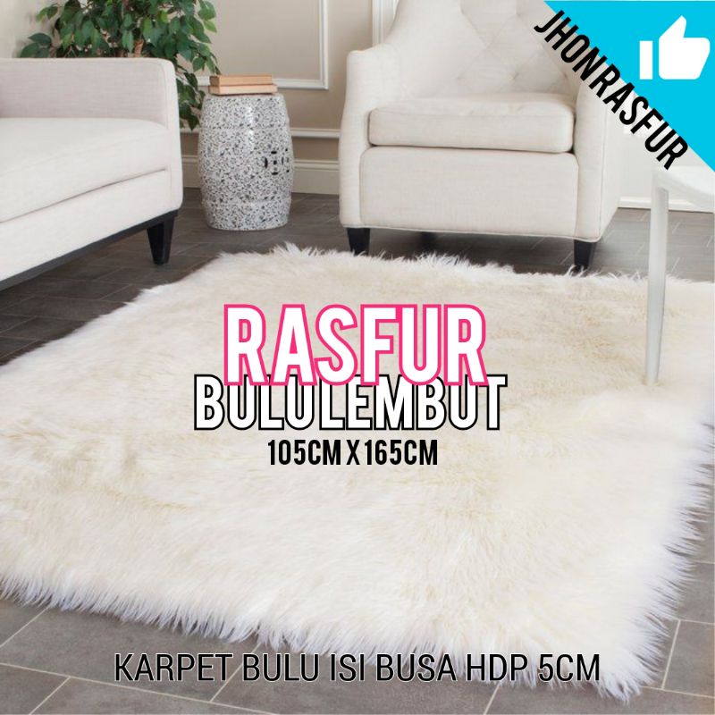 KARPET BULU RASFUR SUPER LEMBUT TEBAL 5,5cm