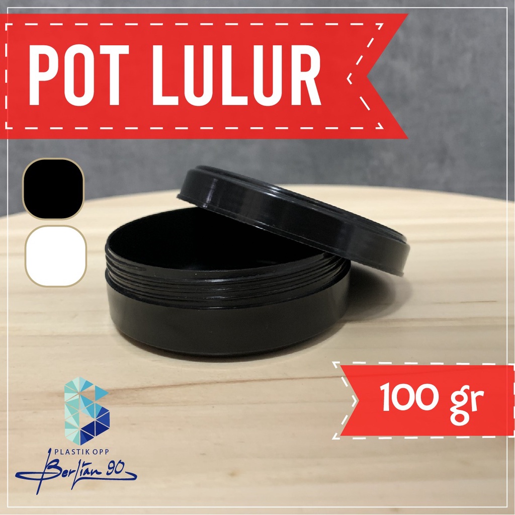 Pot lulur wadah skincare plastik 100 gram / Tempat cream kosong plastik serbaguna / POMADE 100 GR