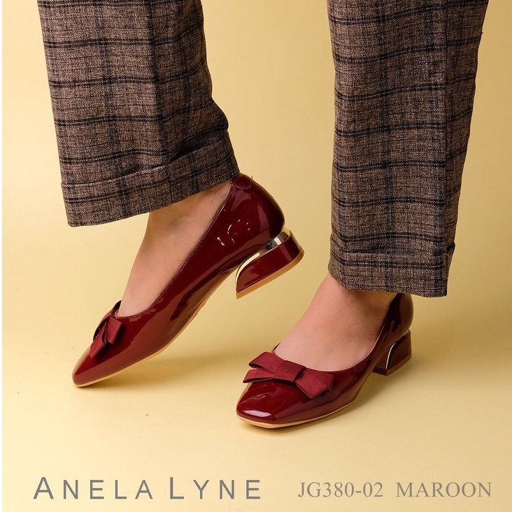 ANELA LYNE SEPATU GLOSY BECKA PITA HEELS G380-02 ORIGINAL