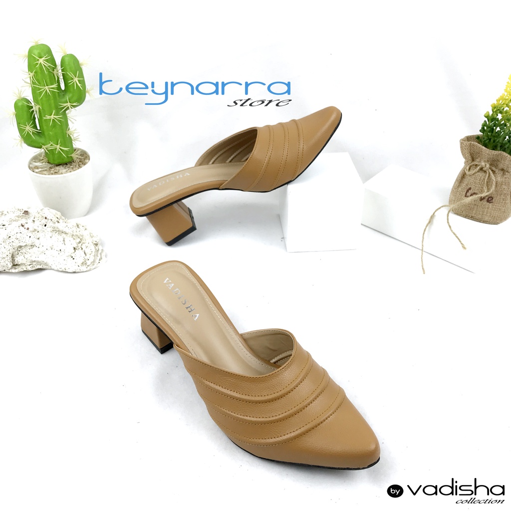 VADISHA LUNA Sendal Wanita, Sendal Heels/ Sendal Hak Tahu 5cm RR-05 By.Keynarra Store