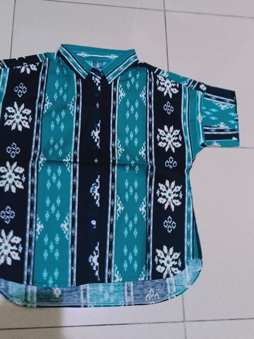Bl 54 (promo) Atasan Batik Wanita Lengan Pendek Model Kancing Depan Untuk Kerja Atau Busui
