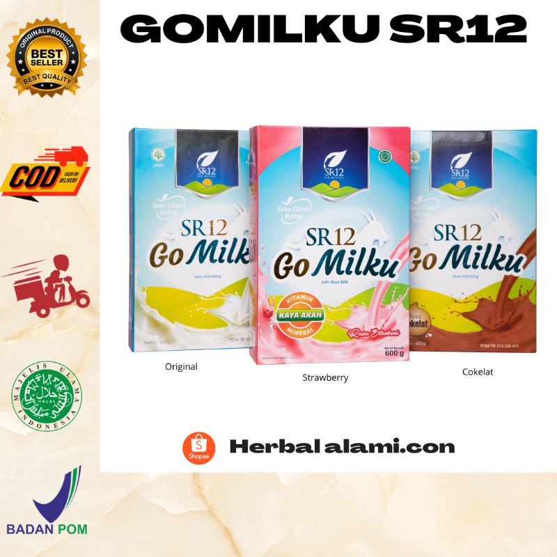 

Gomilku sr12 susu kambing etawa susu herbal susu kesehatan madu asli daun kelor ikan gabus
