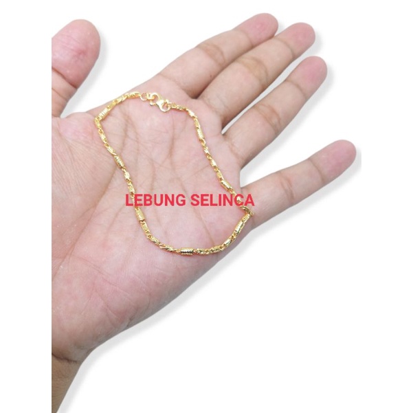 gelang tangan motif bambu,gelang tangan terbuat dari koin logam tahun 1991-1994