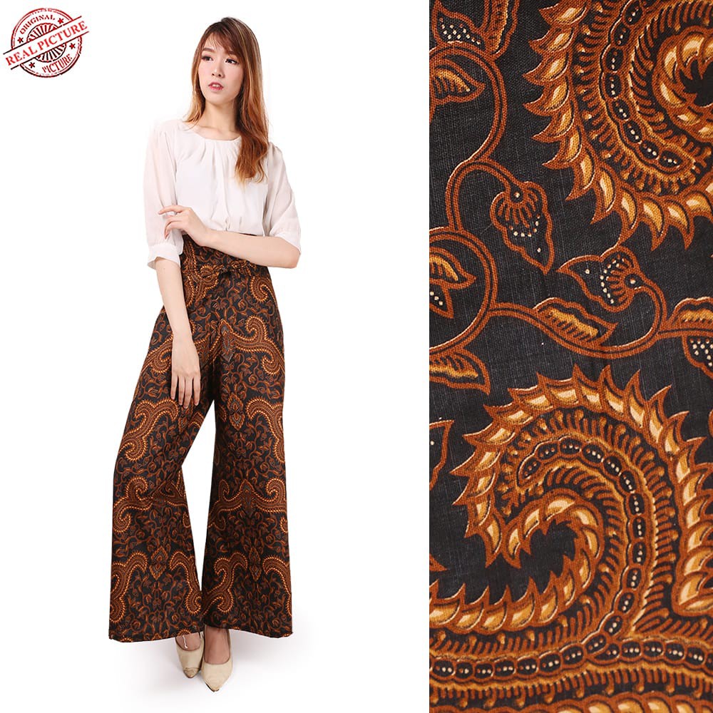 SB Collection Celana Panjang Herna Longpants Kulot Casual Batik Wanita