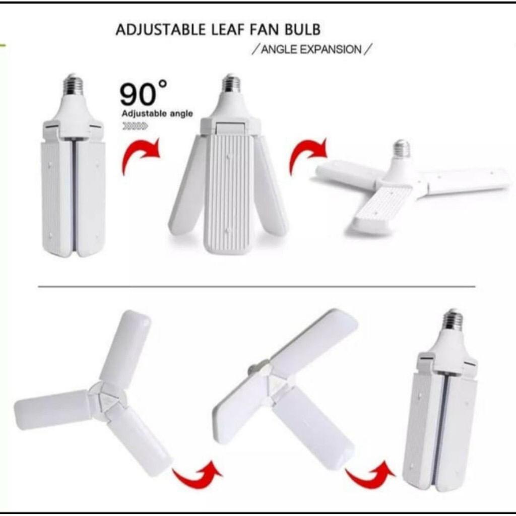 (COD) Lampu 4 Baling Mini Fan Blade Led Light Bulb Lampu Bohlam