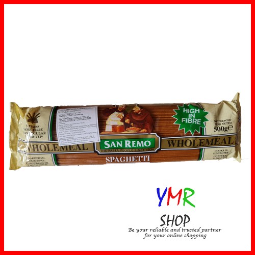 San Remo Pasta Spaghetti Wholemeal 500Gr