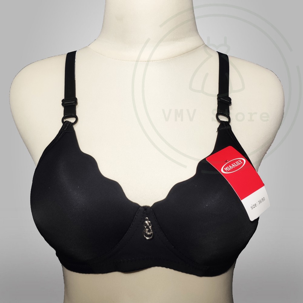 BH CUP KECIL CUP A KAIT 2 ORIGINAL Bra / Bh IMPORT  199 Extra Comfort Best Seller Model Kerang Scallop Tanpa Kawat Cup A Wanita Dewasa Miss Lily Asli Original Kait 2