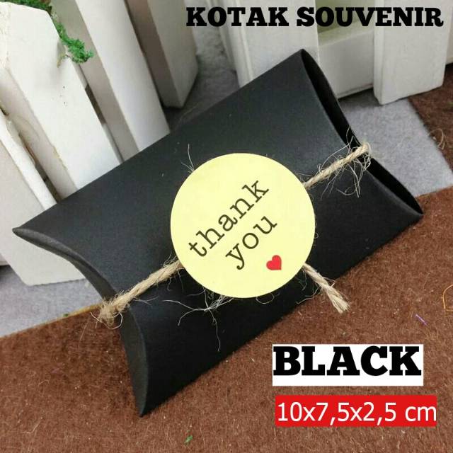 

36 PCS PILLOW BOX HITAM TIPE H KOTAK AKSESORIS KARDUS/KOTAK SOUVENIR KADO HADIAH PERNIKAHAN GIFTBOX