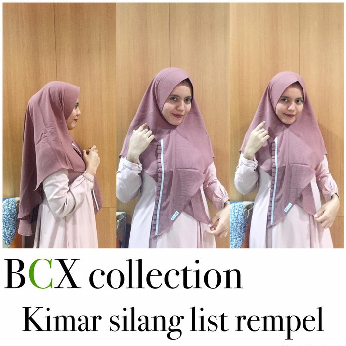 Jilbab/Kerudung/Hijab Kimar Silang List Rempel BCX (Bi.Ce.Xa) ORIGINAL