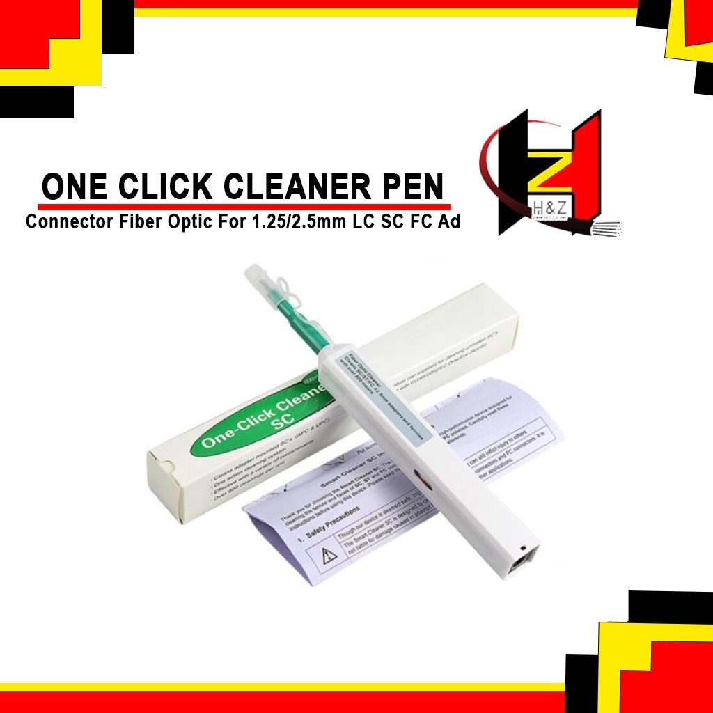 One Click Cleaner Pen Connector Fiber Optic For 1.25/2.5mm LC SC FC Ad