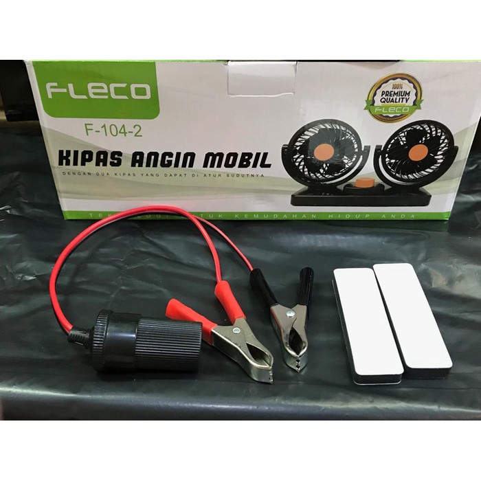 Kipas Angin Mobil Fleco F-104-2 Double Blower