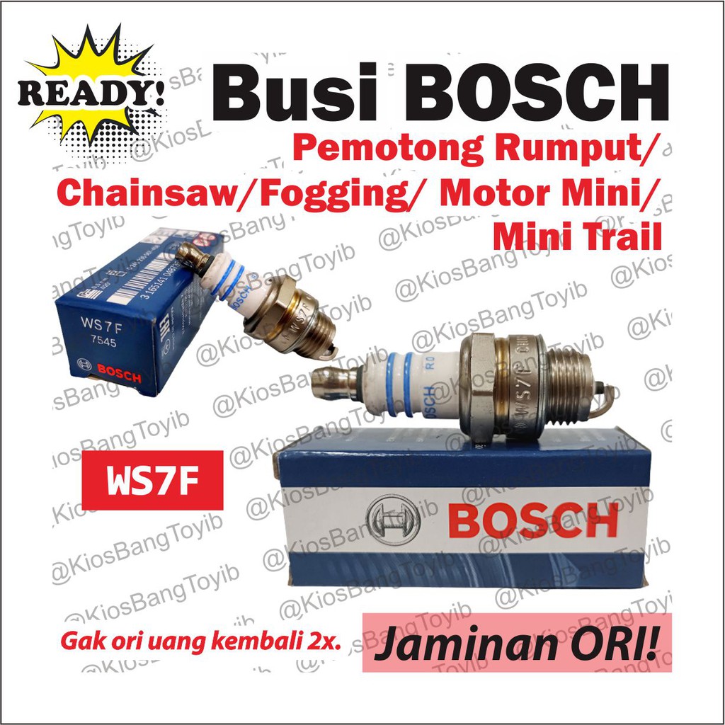 【𝐁𝐎𝐒𝐂𝐇】Busi Spark Plug Motor Matic Bebek Honda Yamaha Grand Supra Beat Vario Scoopy // Potong Rumput