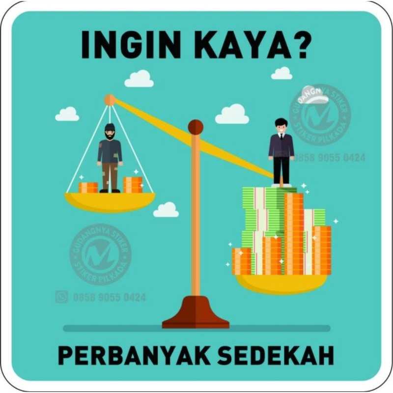 

STIKER INGIN KAYA SEDEKAH 15x15cm