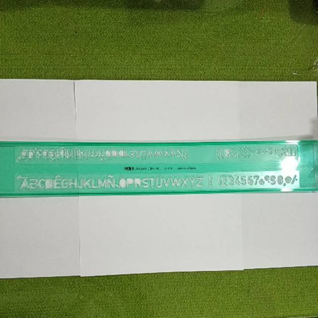 Penggaris mal huruf lettering, sablon merk Mor art. 8610 Din 1451 - 10mm germany