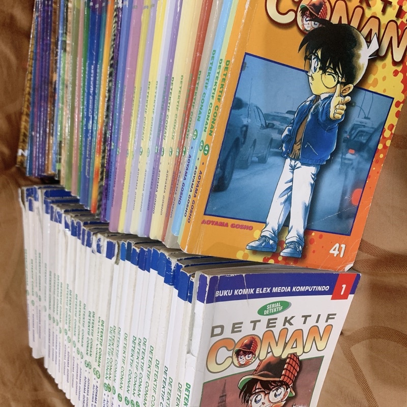 66 buku komik Detective Conan 1-80 (tdk lengkap) komik bekas