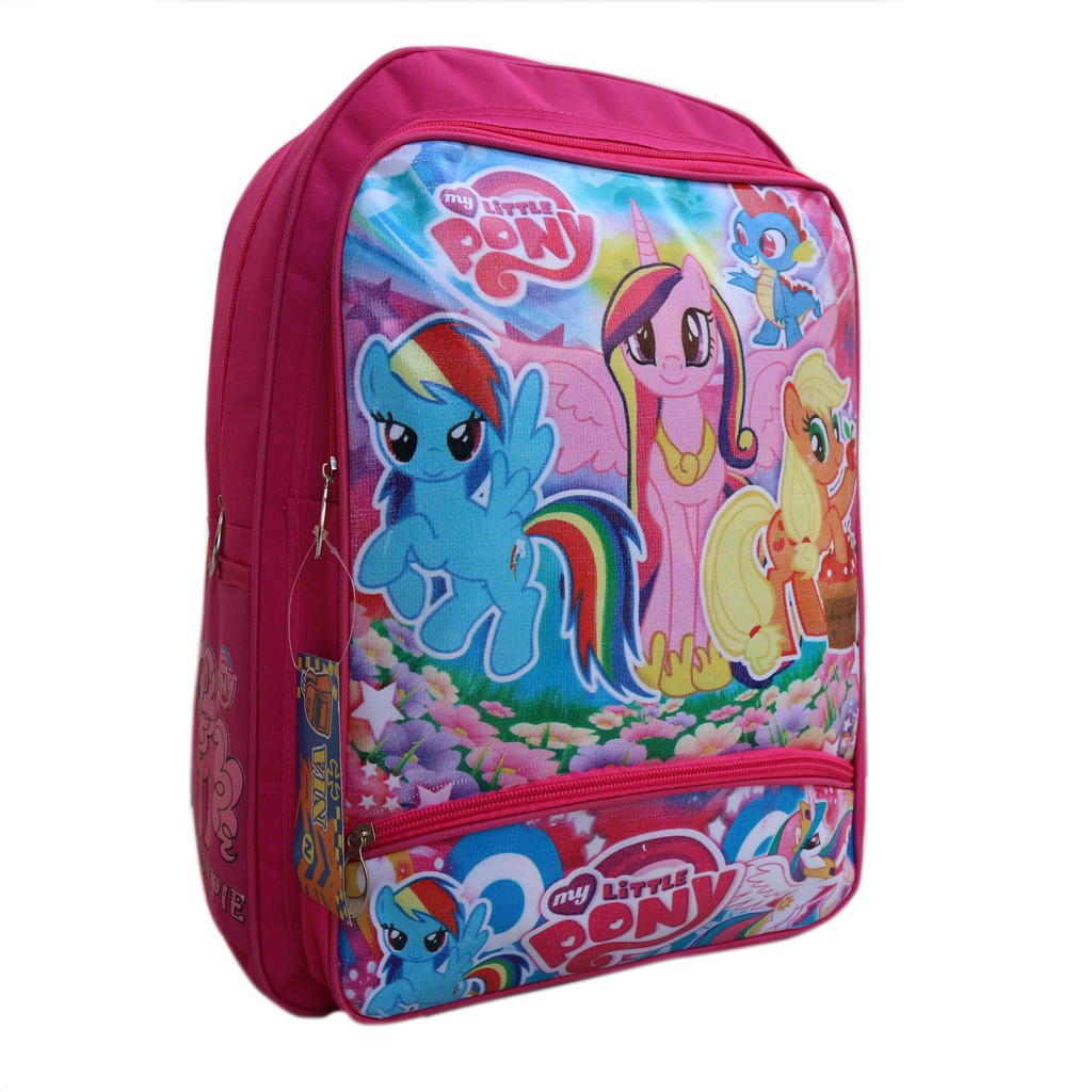 Ransel Punggung Anak Cewek Perempuan Tas Sekolah Cewe TK SD Little Pony Pink Ungu Murah Meriah Bagus