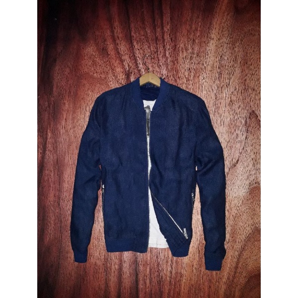jaket bomber linen zara man second original