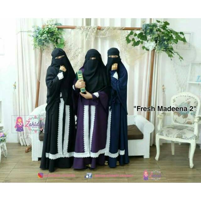 Gamis abaya fresh madeena cantik original by zahidah