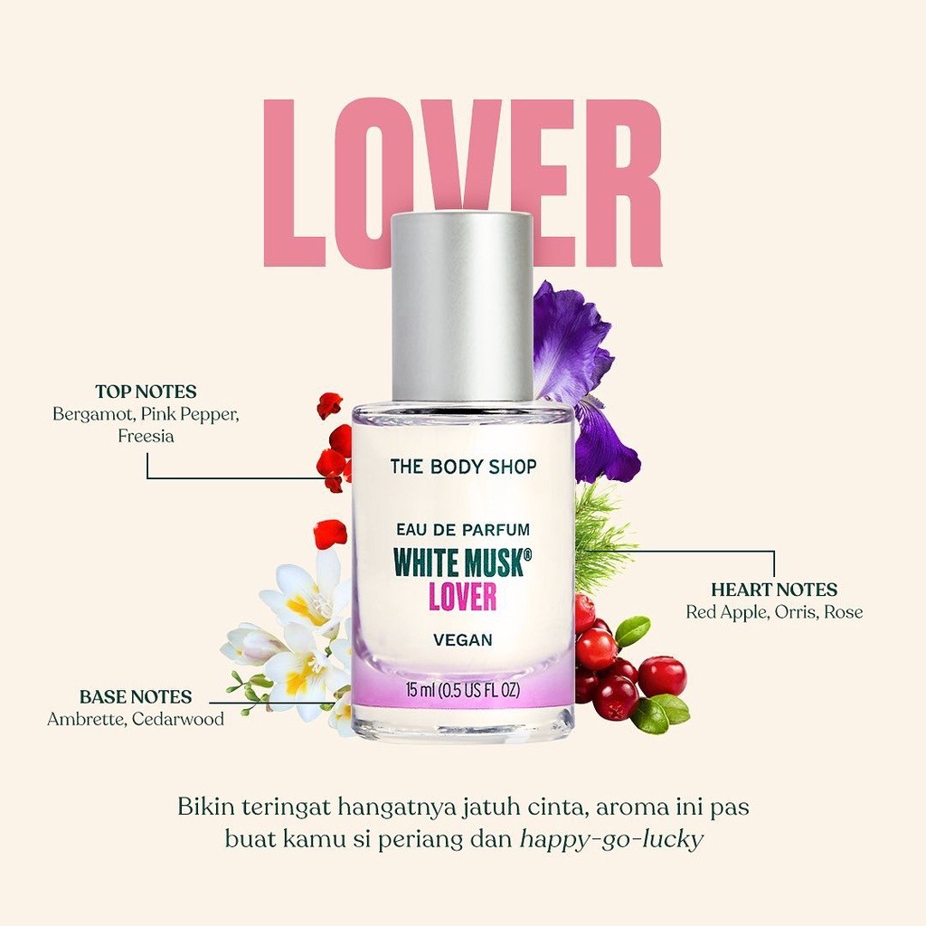 The Body Shop White Musk® Lover Eau De Parfum EDP Toppers 15ml