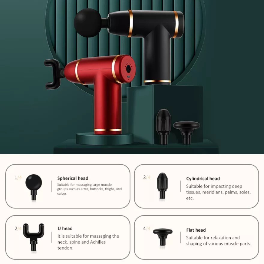 Fascial Gun Alat Pijat Elektrik Massage Gun Vibra Pijat Terapi Otot