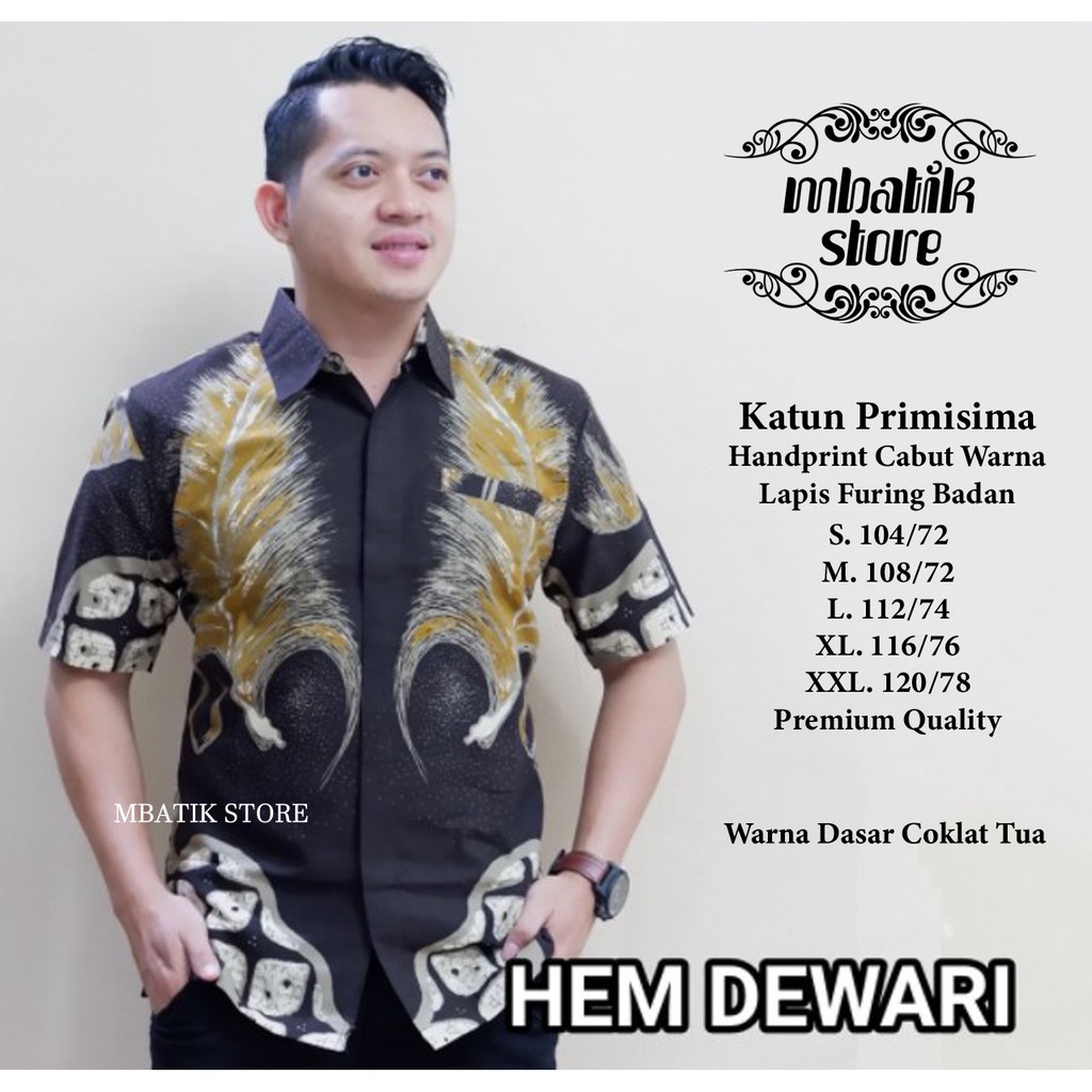 Dewari Kemeja Batik Pria Panjang Full Furing by Dewo