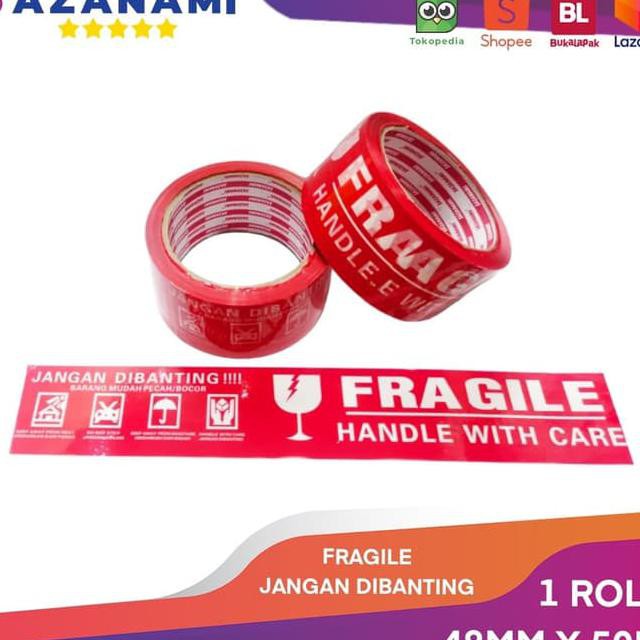 

Harga Spesial LAKBAN FRAGILE 2" INCH 48MM X 50M SAZANAMI ISOLASI LAKBAN PECAH BELAH - Merah VCR%