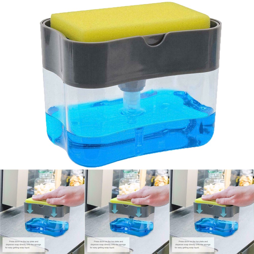 Dispenser sabun Cuci Piring 2in1 Pump Holder Spons Sink