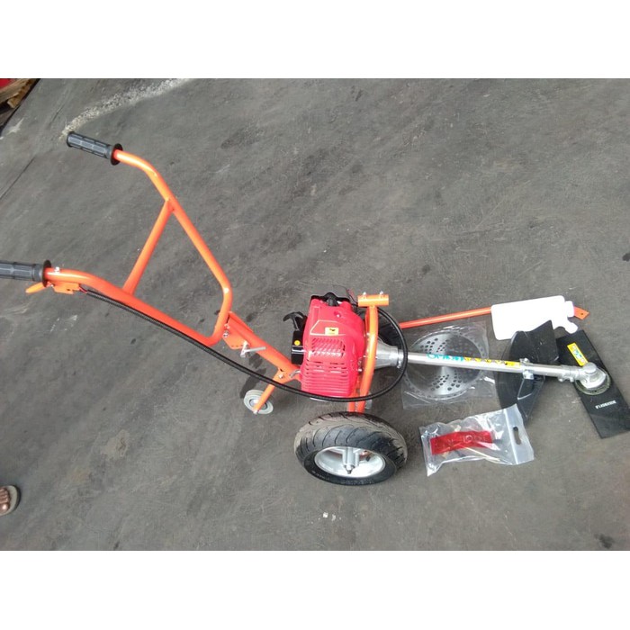 Mesin potong rumput dorong mini 3 roda/ mini lawn mower PROQUIP QBH 43