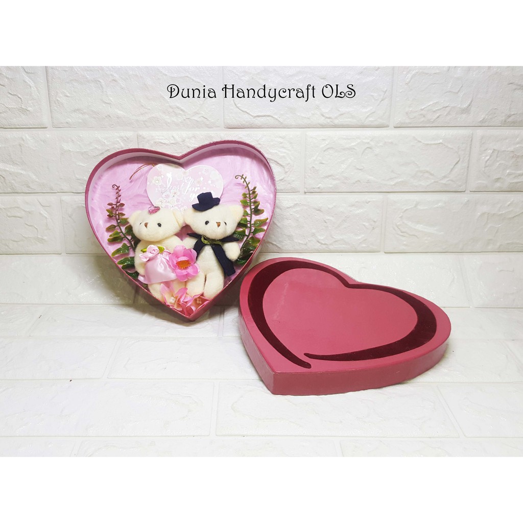 LOVE BOX VALENTINE Kotak Hadiah Anniversary Souvenir Manis Murah