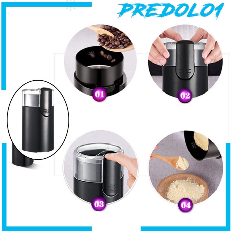 [PREDOLO1] Portable Coffee Grinder Removable Design Mini Blade Grinders for Herbs