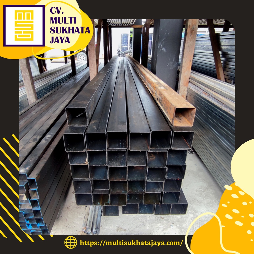 Pipa Kotak Galvanis 20X40 tebal 0,8 mm
