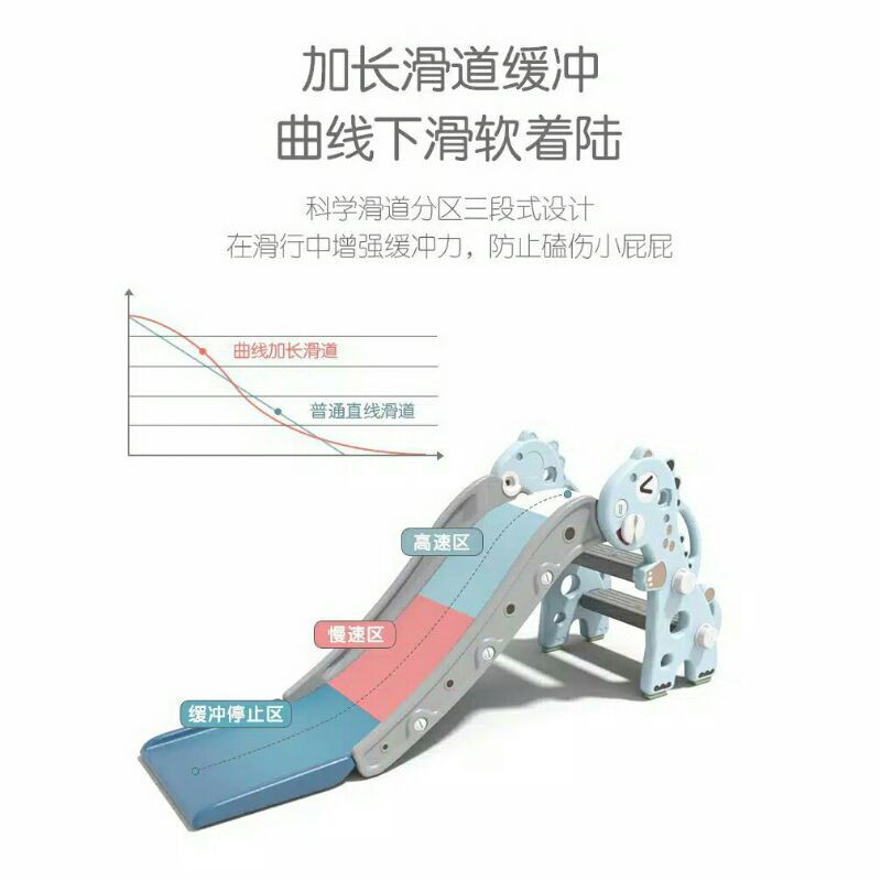 Mainan anak Edukasi outdor indor Perosotan anak Prosotan bocah lipat dinosaurus tirex maenan bocah