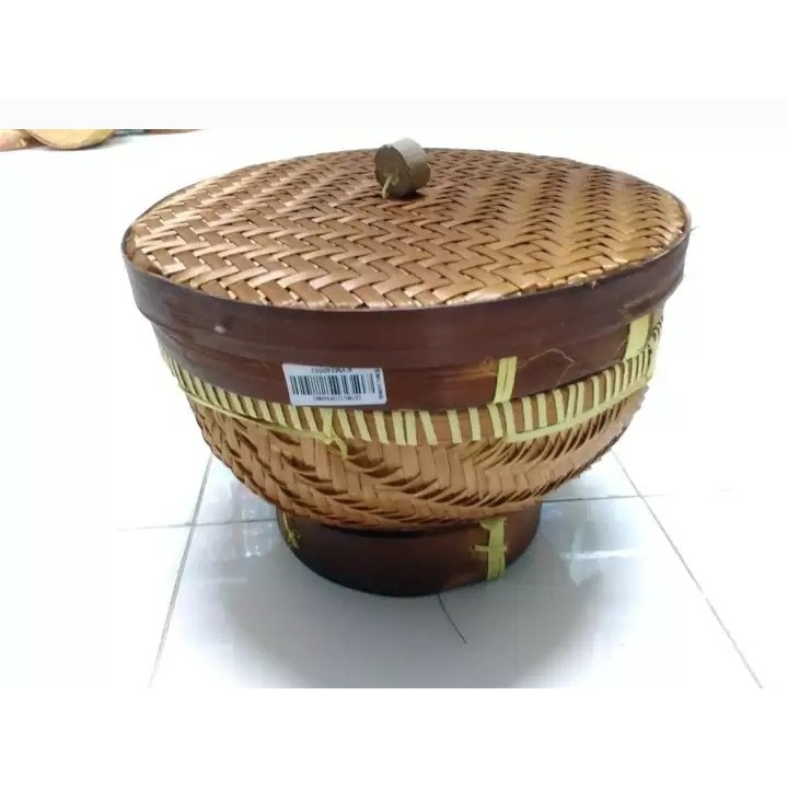 Ceting bakul /wakul 22 cm / tempat nasi tradisional anyam bambu