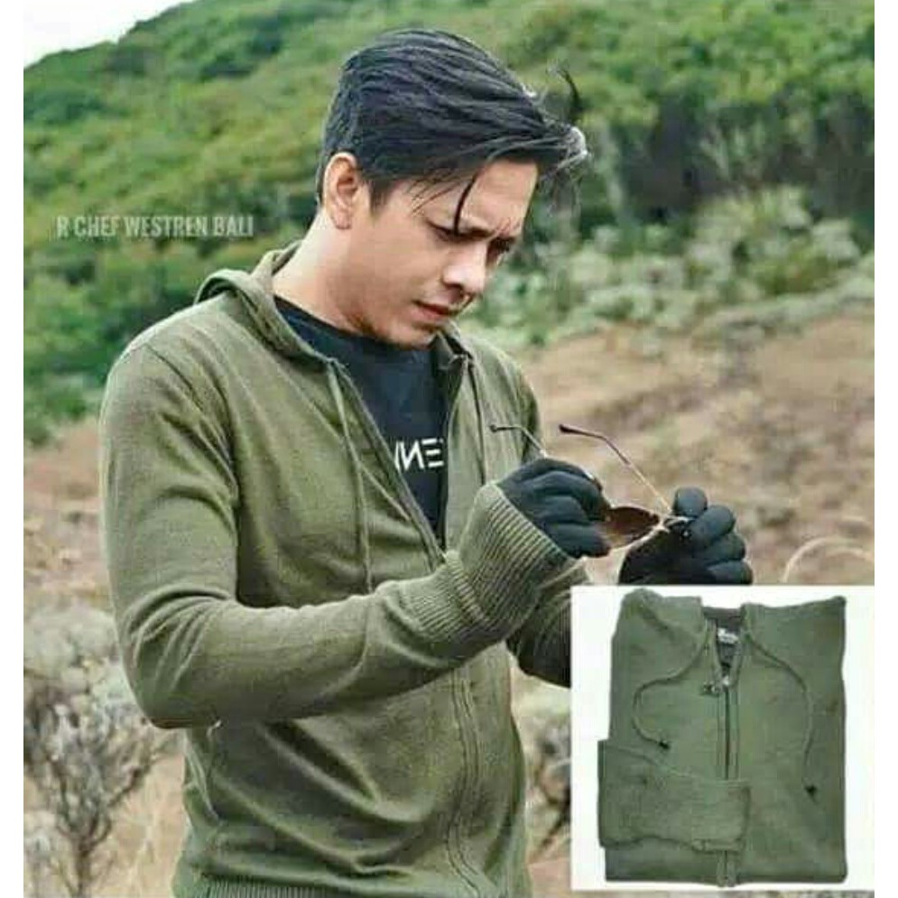 SWEATER RAJUT ARIEL PRIA/WANITA HIJAU ARMY