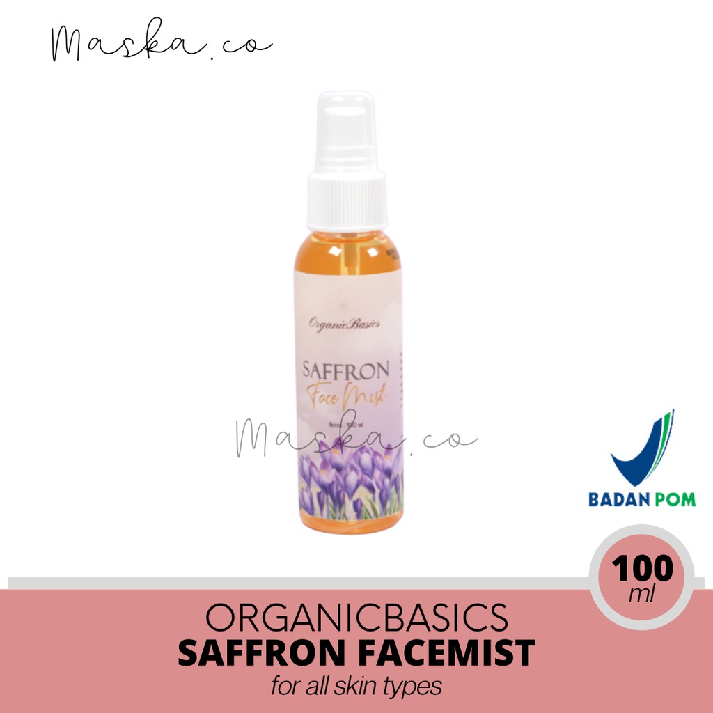 [DISTRI] (BUY 1 FREE COMPRESSED MASK) ORGANICBASICS SAFFRON FACEMIST BPOM 100ML