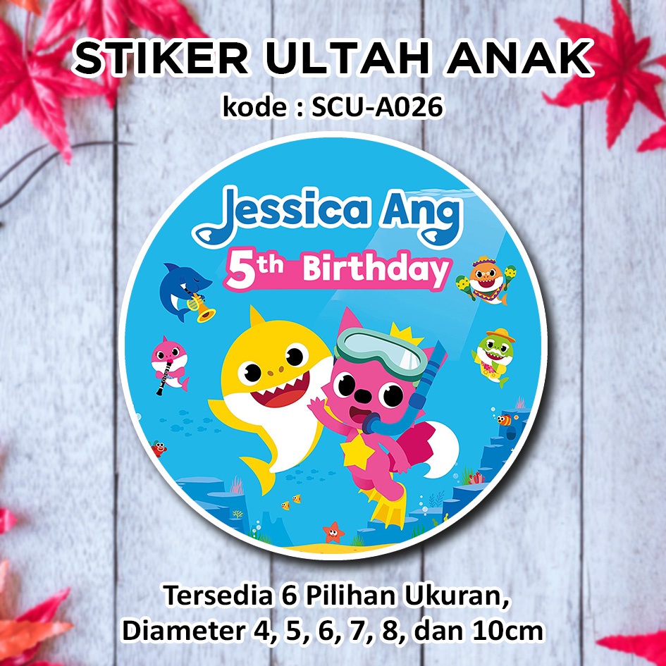 

STIKER ULANG TAHUN ANAK BABY SHARK BIRTHDAY STICKER LABEL BINGKISAN SOUVENIR KEMASAN KOTAK NASI BOX KUE MAKANAN TUMPENG MINI KIDS BIRTHDAY SEGEL HAMPERS
