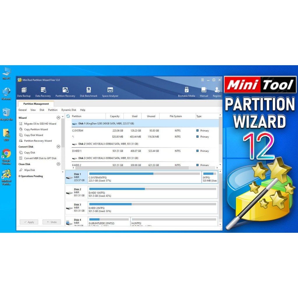 Jual MiniTool Partition Wizard 12.1 | Shopee Indonesia