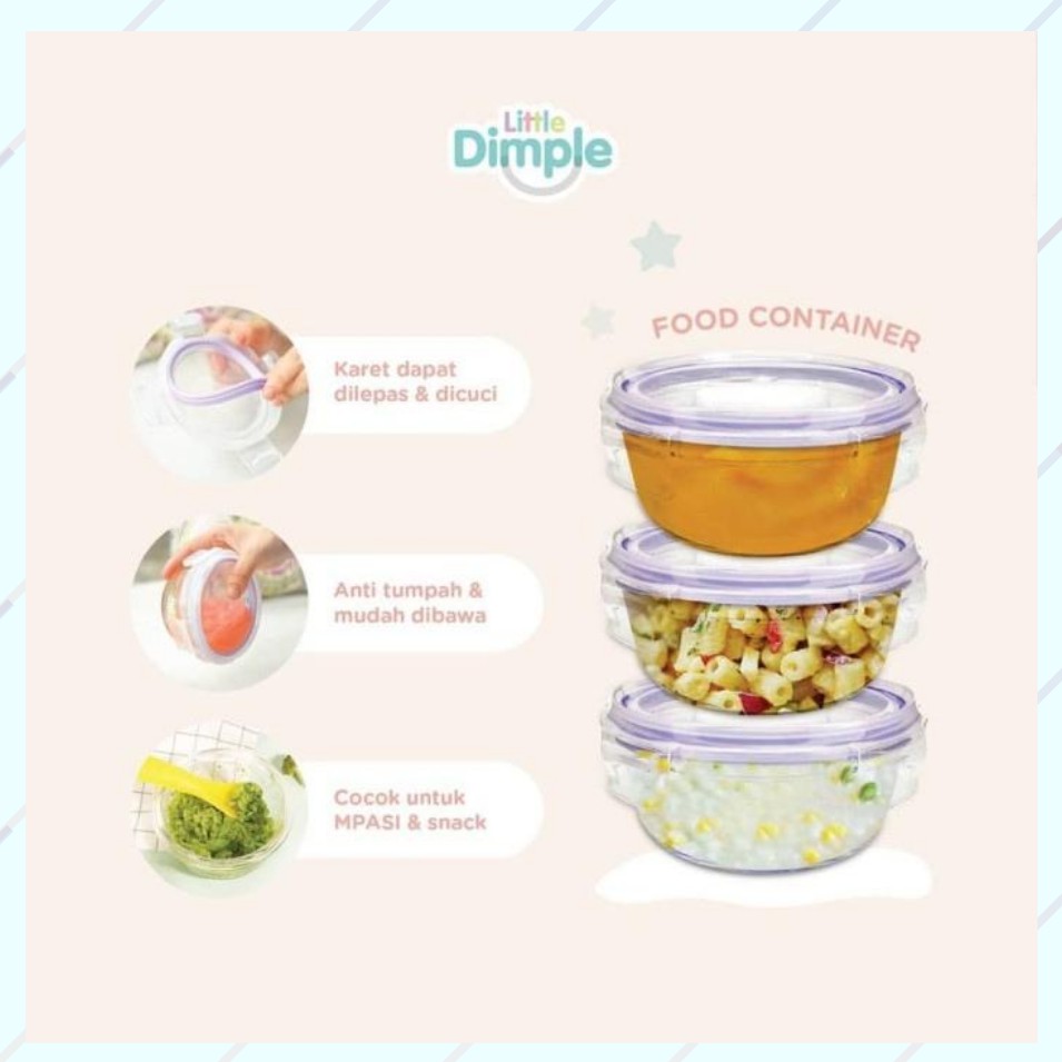 Little Dimple Food Container isi 3 pcs