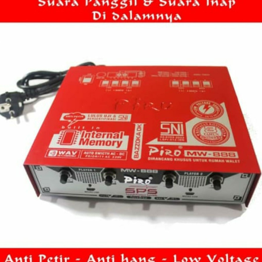 AMPLIFIER WALET PIRO MW-888 / MW888 WARNA MERAH