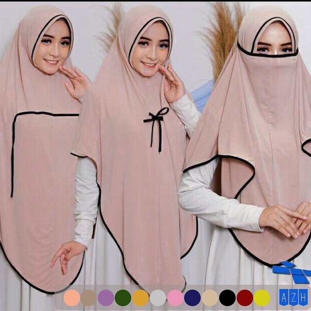 Order Langsung Jilbab Hijab Khimar Bergo Tali Cadar Masker Niqab Fatimah Sharmilla Diskon