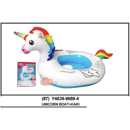 BAN RENANG ANAK UNICORN BOAT + KAKI
