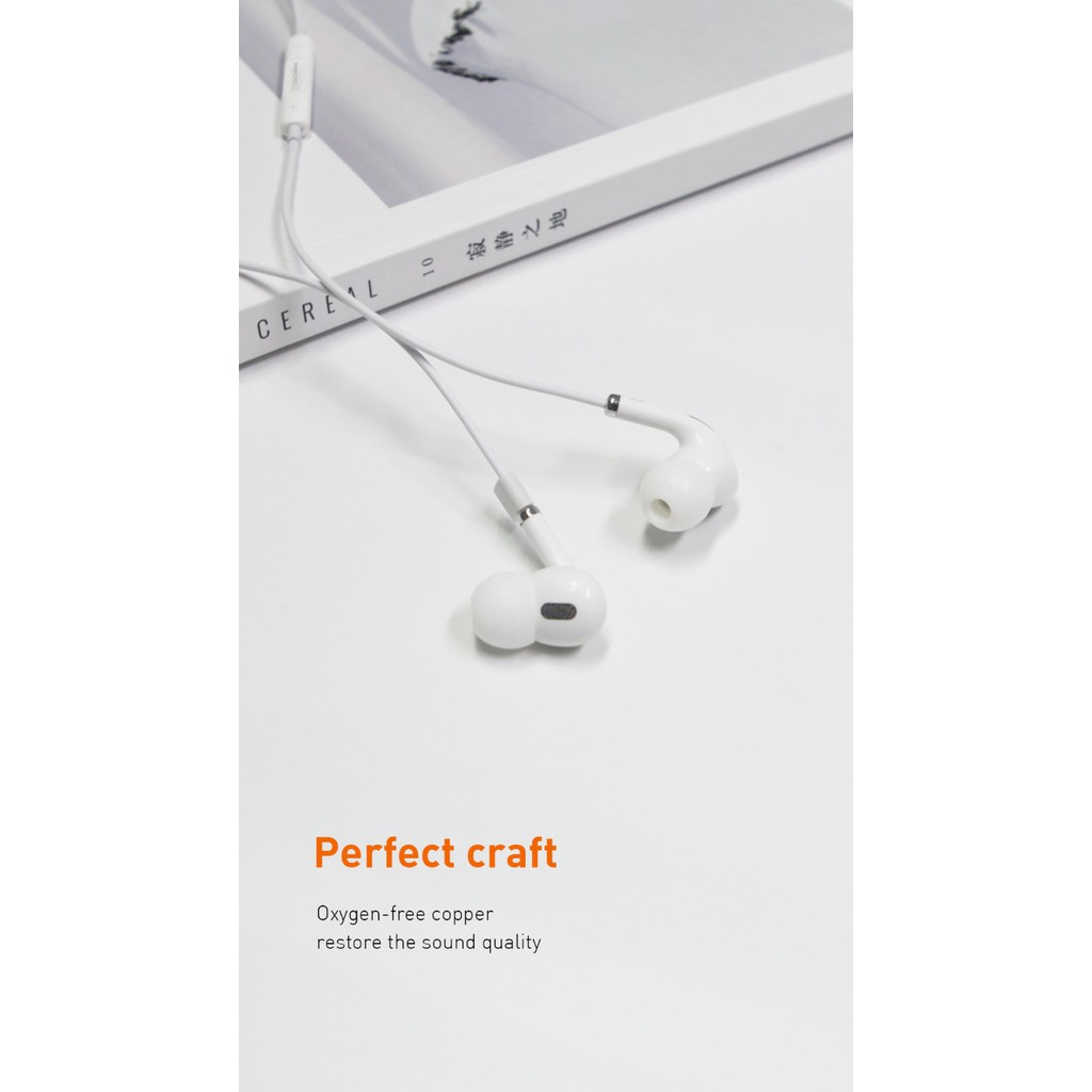 Earphone HD Quality REP-L17 White RECCI