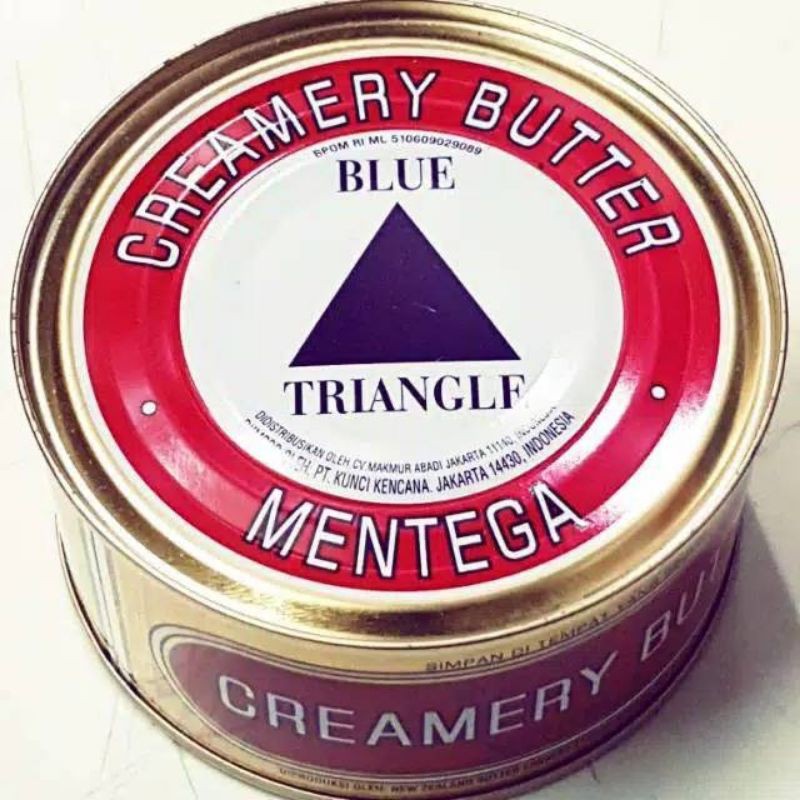 

Creamery butter blue triangle 343 gr mentega margarine caping