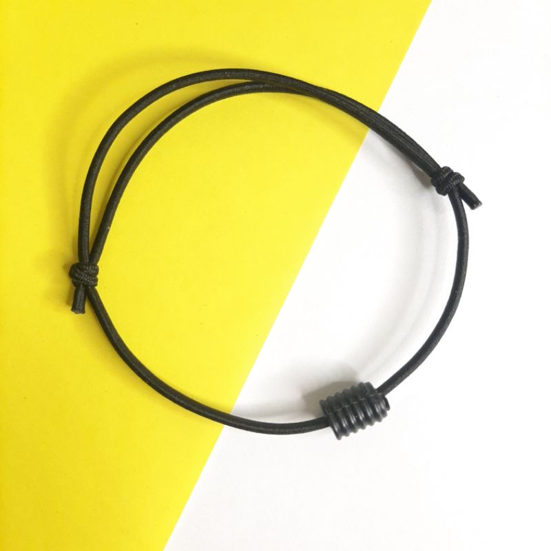 GELANG TALI ELASTIS BAN HITAM MURAH VIRAL TIKTOK